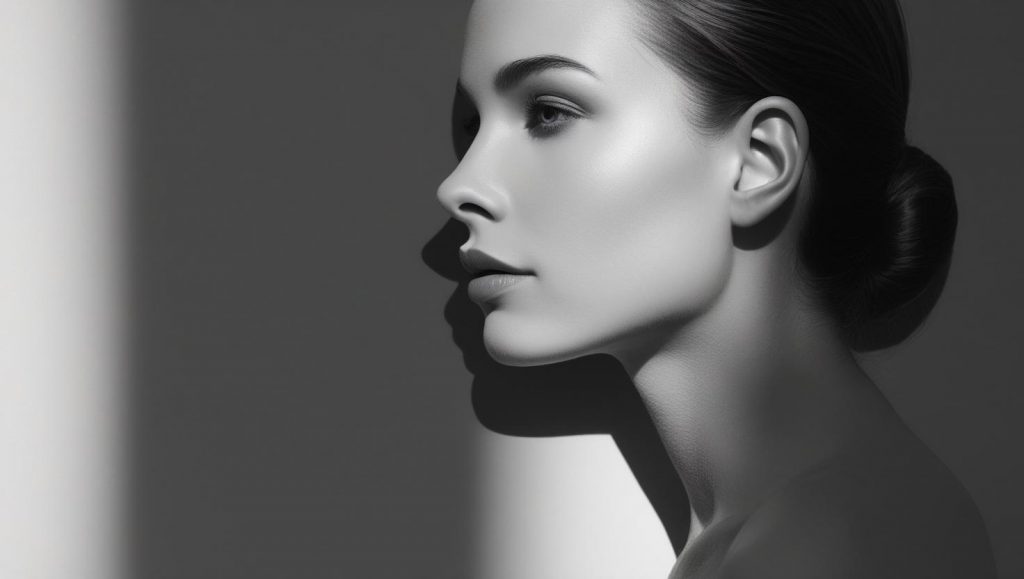 Silueta del rostro de una mujer